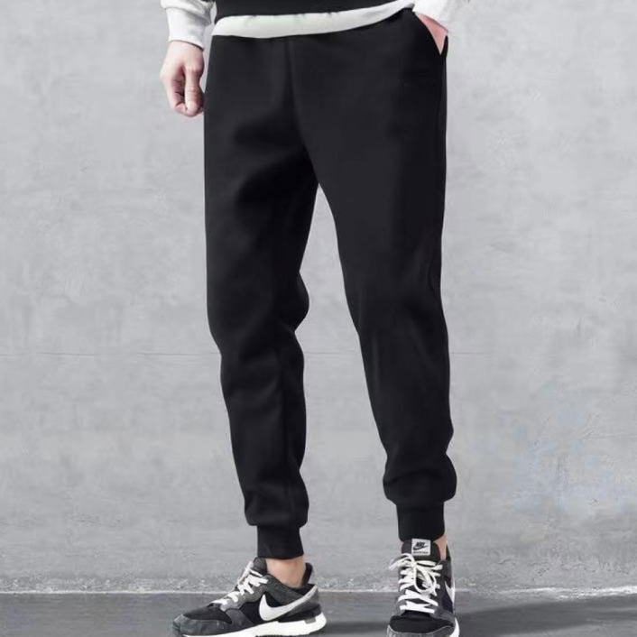 남성 조거 겨울 기모 방한 바지 의류 트레이닝 스판 밍크