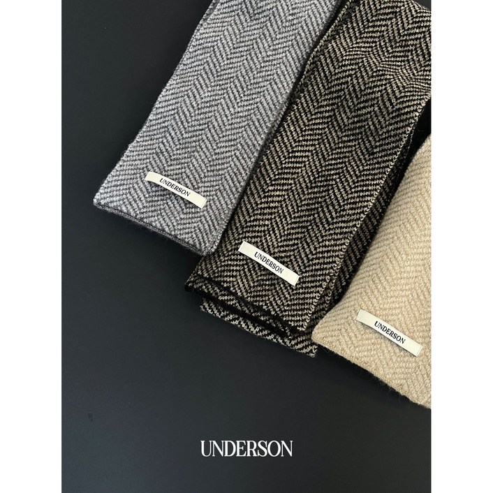 underson 언더슨 미니 헤링본 머플러 (3color)