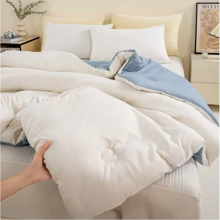 AOSS 부드러운 워싱 극세사 차렵이불 따뜻한 가을 겨울용 이불