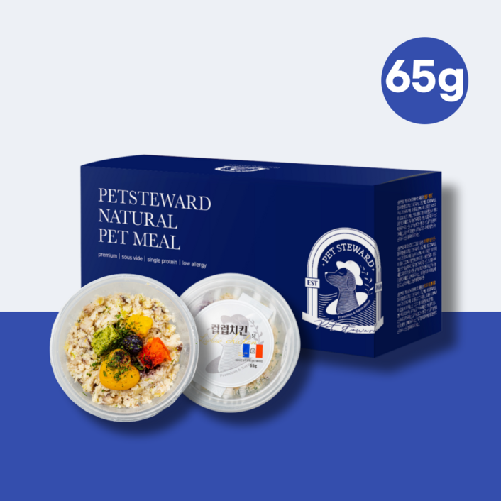 펫스튜어드 수비드 강아지화식 닭+오리+돼지+소+양+연어+캥거루+말 65g 8팩 / 강아지화식 습식 사료, 65g, 8개