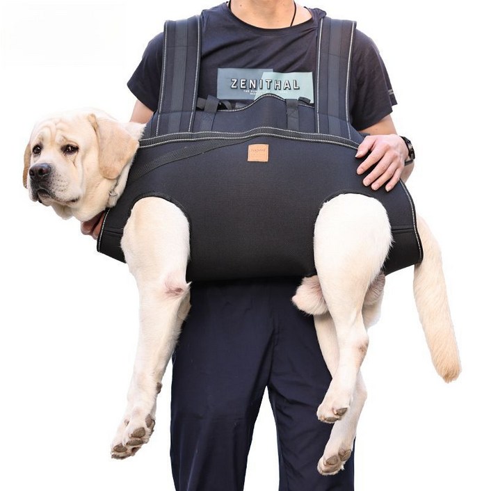 ZCBV 대형견 백팩 강아지 배낭형 캐리어 애견 띠 반려견 포대기 어깨 운반 2. 검정 2XL (45-60kg) 1개, XL(22kg이하) × 검은색 × 1개