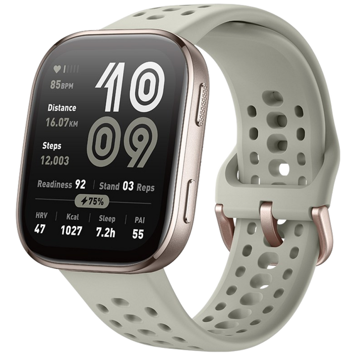 어메이즈핏 스마트워치 BIP 6, 라이트 그레이, 4.63cm, GPS  블루투스