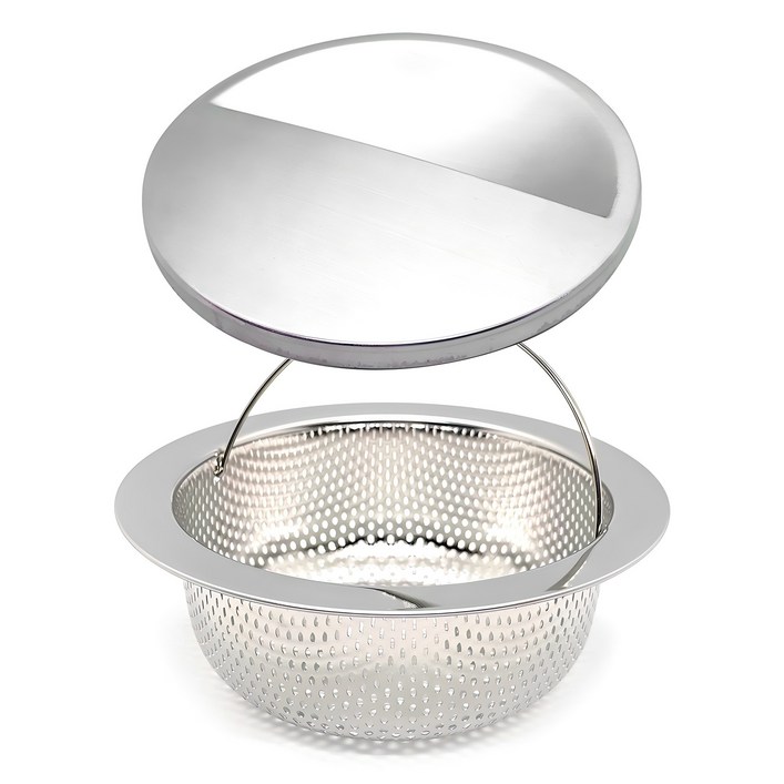 굿스탑 304 스텐 라운딩 싱크대 거름망  반달 배수구 커버