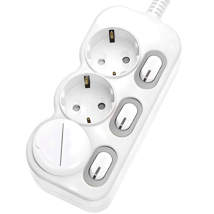 에코파워탭 LED 스위치 개별 절전형 멀티탭 3구 EPM 203N, 2m, 1개
