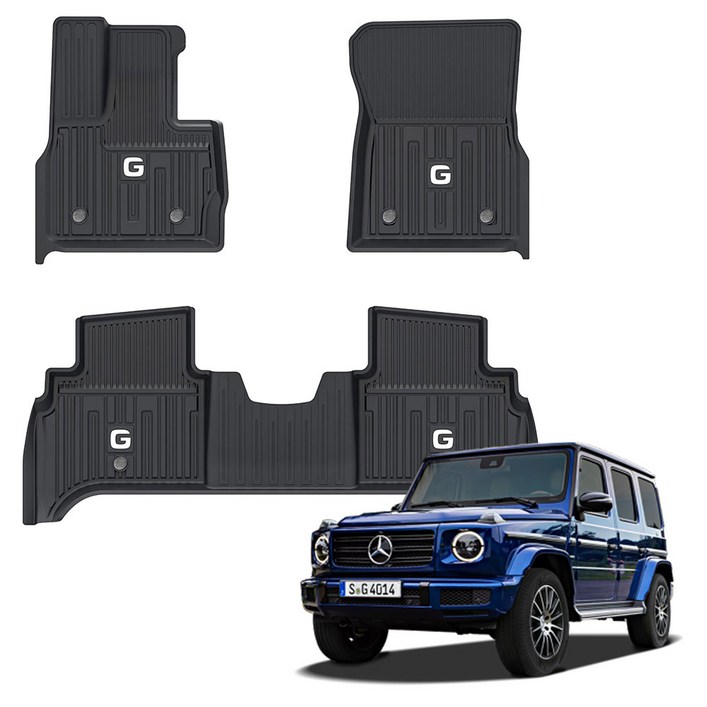 3더블유 에코라이너 카매트, 벤츠 G바겐 W463b 2019.09, 블랙