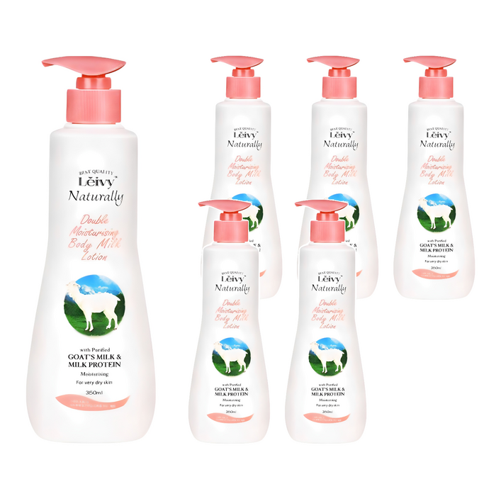Leivy 산양유 바디로션 플로럴 코튼향, 350ml, 6개