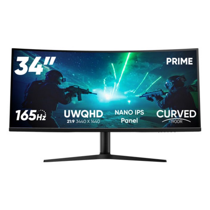 앱코 WQHD 프라임 나노IPS HDR 무결점 게이밍 커브드 모니터