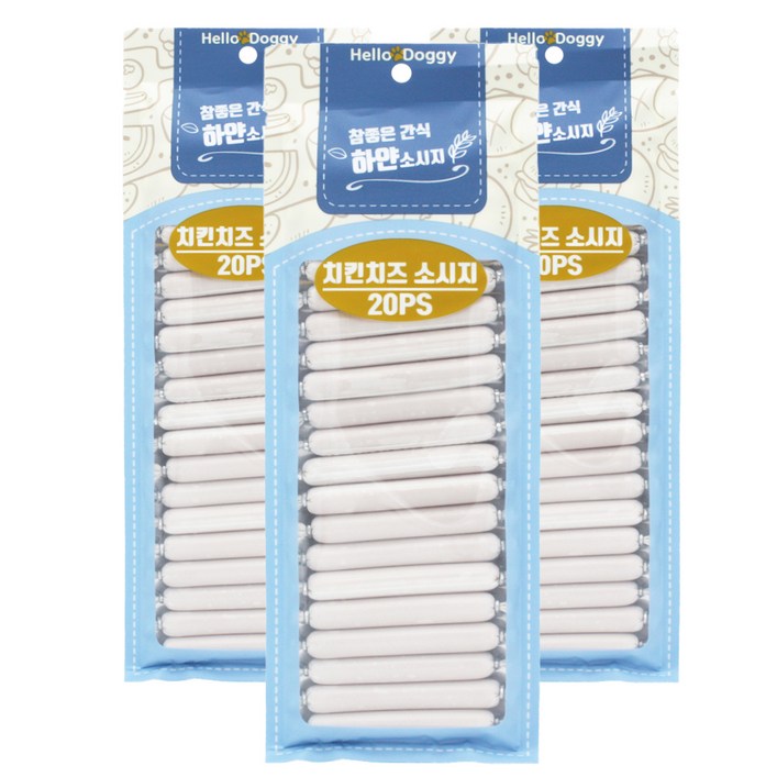 헬로도기 강아지 참좋은간식 하얀소시지 20p