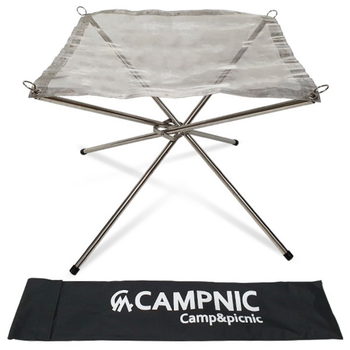 캠프닉 캠핑용 장작철망 화로대 + 보관가방, 1개 - 쇼핑앤샵