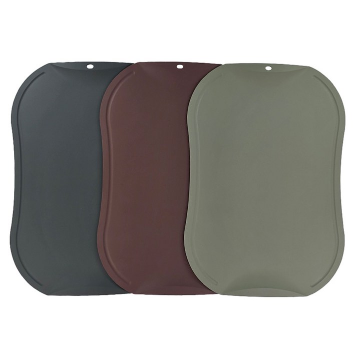 도블레 칼집 나지 않는 도마 대 3종 세트, 1세트, 차콜  버건디  카키