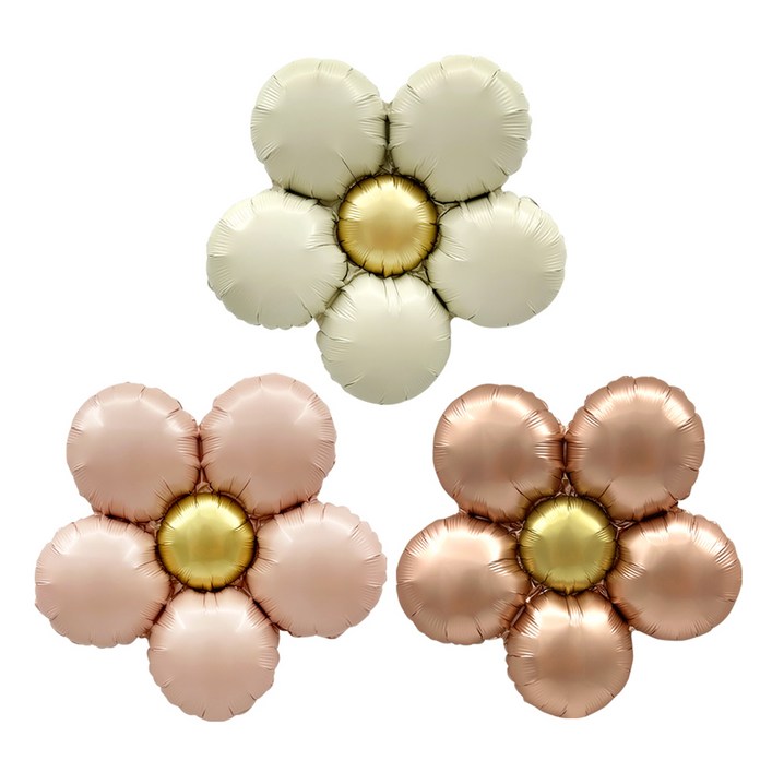 조이파티 플라워 은박풍선 3종 x 3p 세트