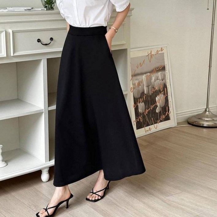 세이스타일 여성용 뉴 소장가치 포켓 A라인 롱 스커트 세이스타일 여성용 뉴 소장가치 포켓 A라인 롱 스커트