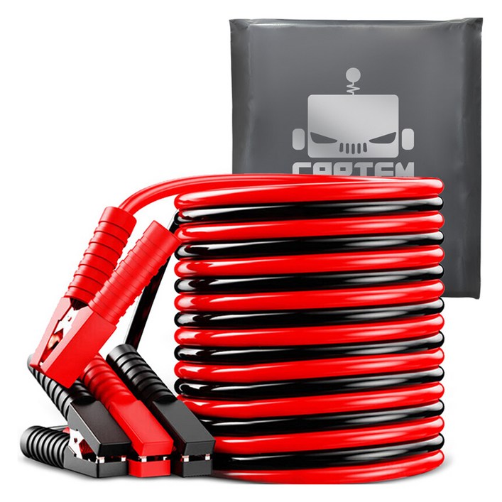 카템 고급형 차량용 배터리 고용량 점프 케이블 점프선 3000A, 1개, 4m