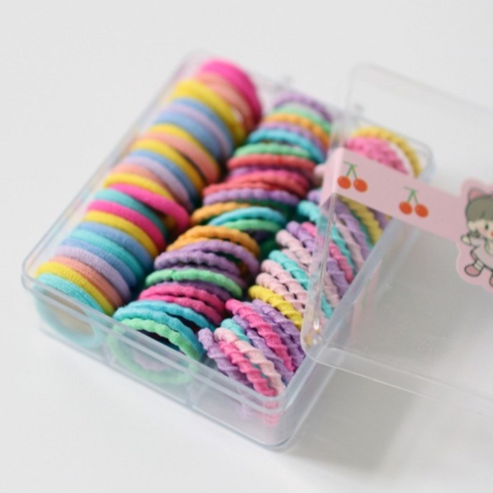 아기코끼리 여아용 미니링 머리끈 세트