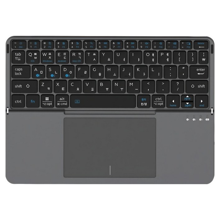 아이노트 터치패드 접이식 휴대용 블루투스 키보드, 블랙, XFolding XK808B, 제조사축