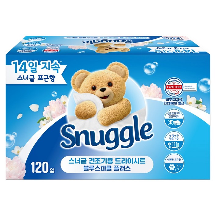 스너글 건조기용 드라이시트 블루스파클 플러스 본품, 120개입, 1개