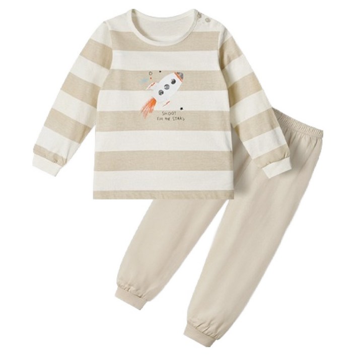 유니프랜드 로켓 오가닉 면 9부 실내복 상하의 세트