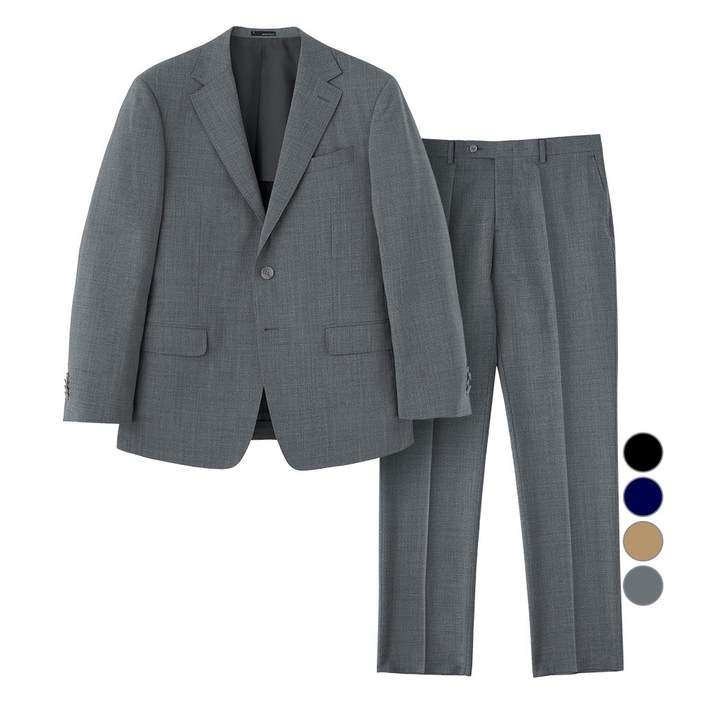 맨잇슈트 남성용 베이직 솔리드 춘하 스트레치 정장 재킷  팬츠