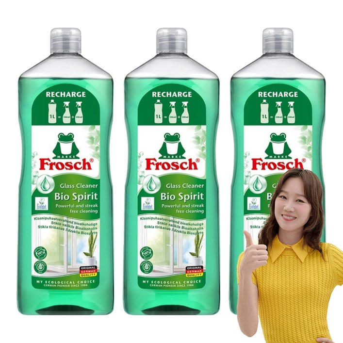 프로쉬 대용량 유리 세정제, 1L, 3개