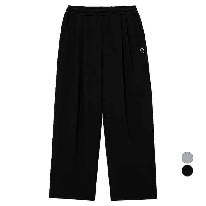 커버낫 남녀공용 와이드 C 로고 스웻 조거 팬츠