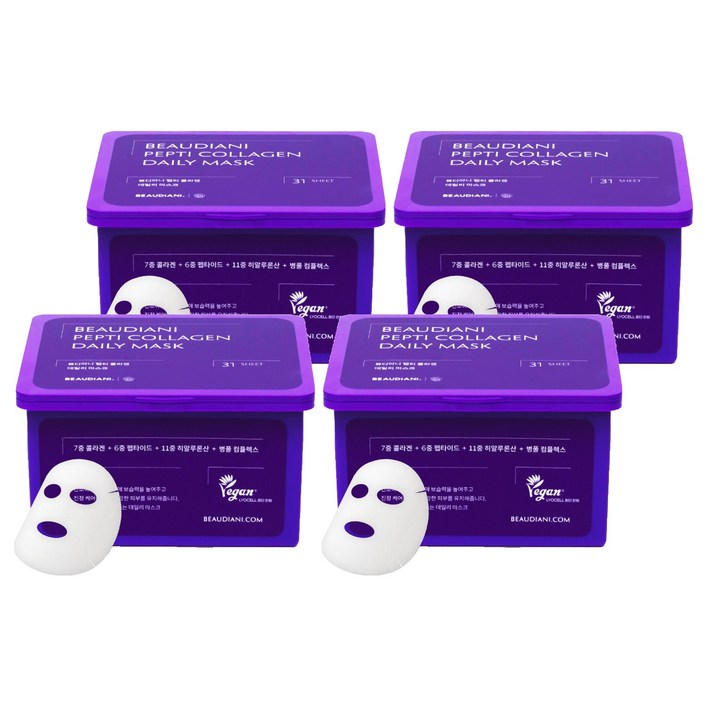 뷰디아니 펩티 콜라겐 데일리 마스크, 31개입, 4개
