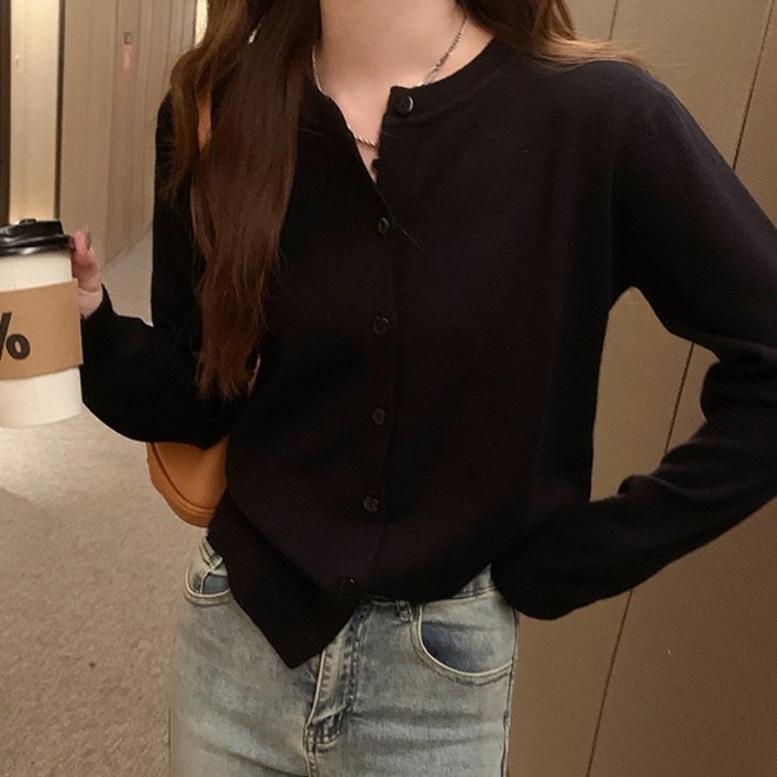 아이엠몽 여성용 프솔 베이직 캐주얼 니트 가디건