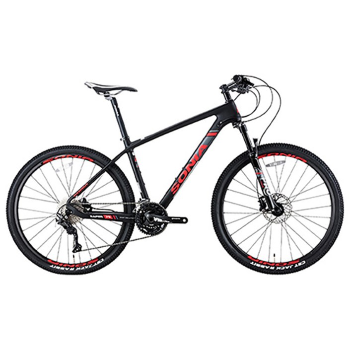 소니아 카본 산악 시마노 반조립 MTB 자전거 17.5 라피드 79, 매트 블랙, 170cm