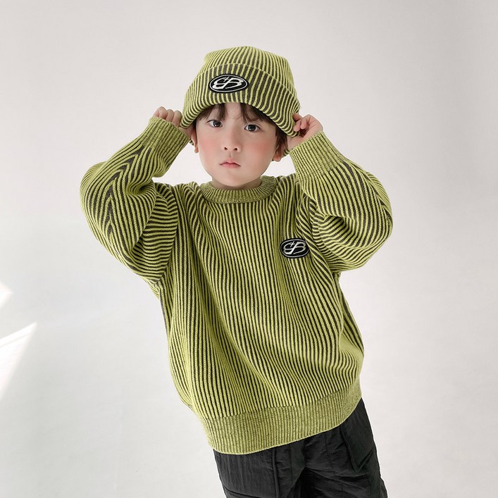 베리클로젯 크레용 아미 니트  비니 세트