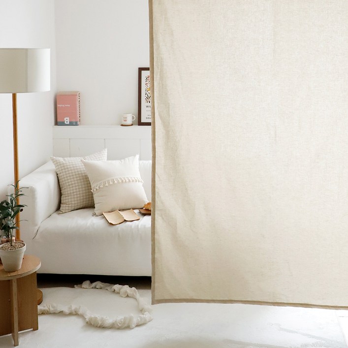 까사베르데 온 린넨 패브릭 파티션 가리개 커튼