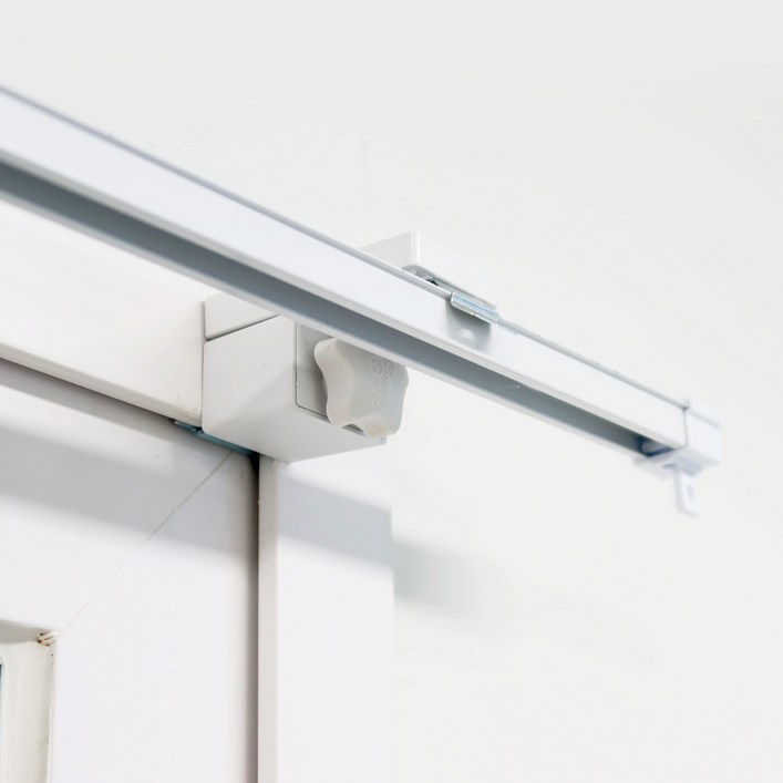 감성다는남자 안뚫어고리 레일용  커튼레일 세트, 화이트