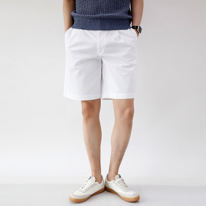 해리슨 남성용 와이드 치노 숏 팬츠 RTW1943