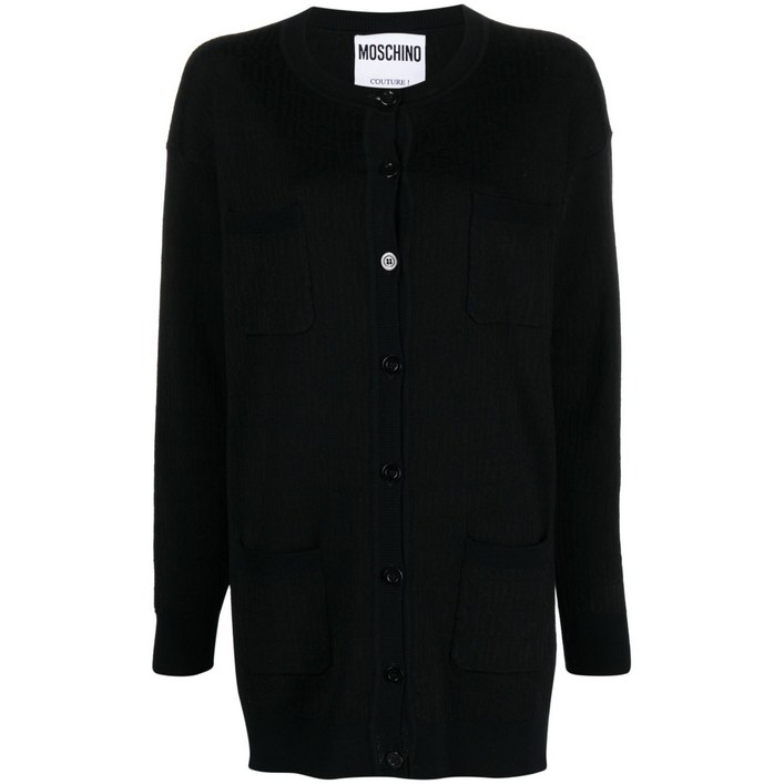 모스키노 모노그램 자카드 가디건