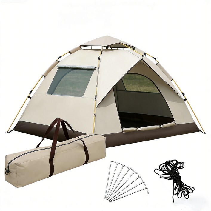 원터치 텐트 캠핑 그늘막 텐트 캠핑 텐트 휴대하기 쉽고 수납이 간편하며