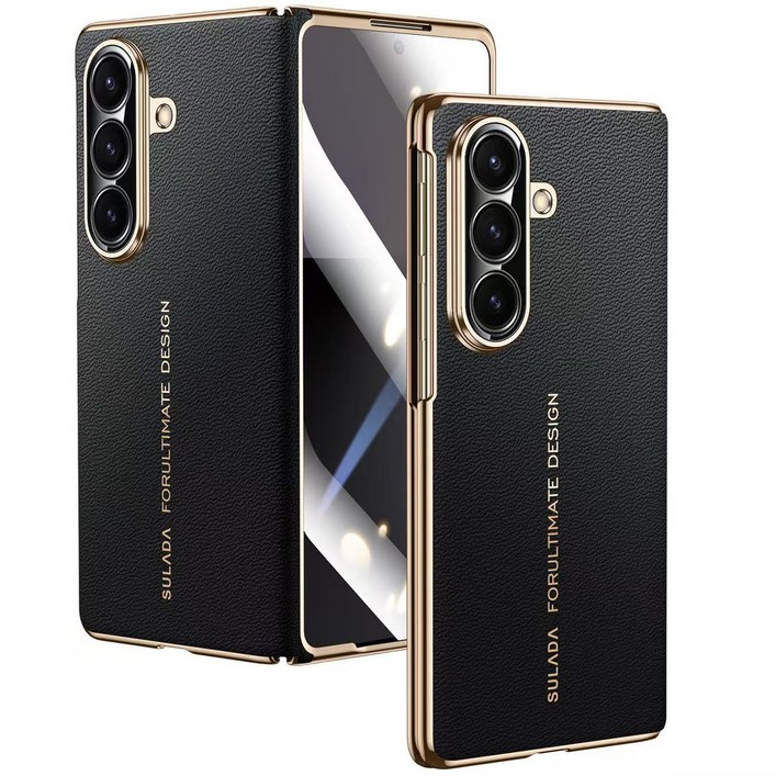 하이엑스 갤럭시 Z 폴드7 천연 소가죽 맥세이프 힌지보호 풀커버 휴대폰 케이스