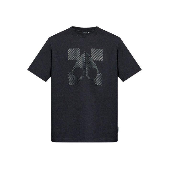 무스너클 로고 장식 코튼 티셔츠