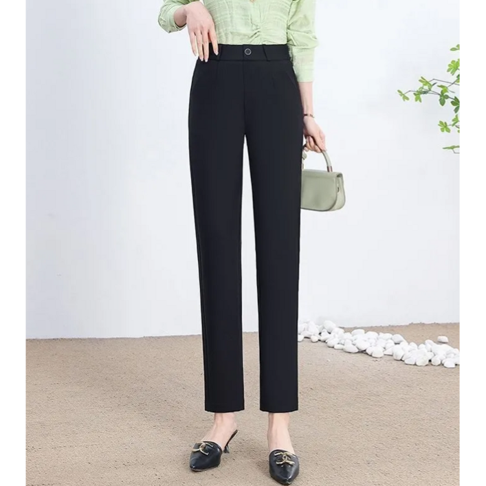 LEXIN 봄가을 스판 하이웨스트 슬림 통바지 정장바지 오피스룩