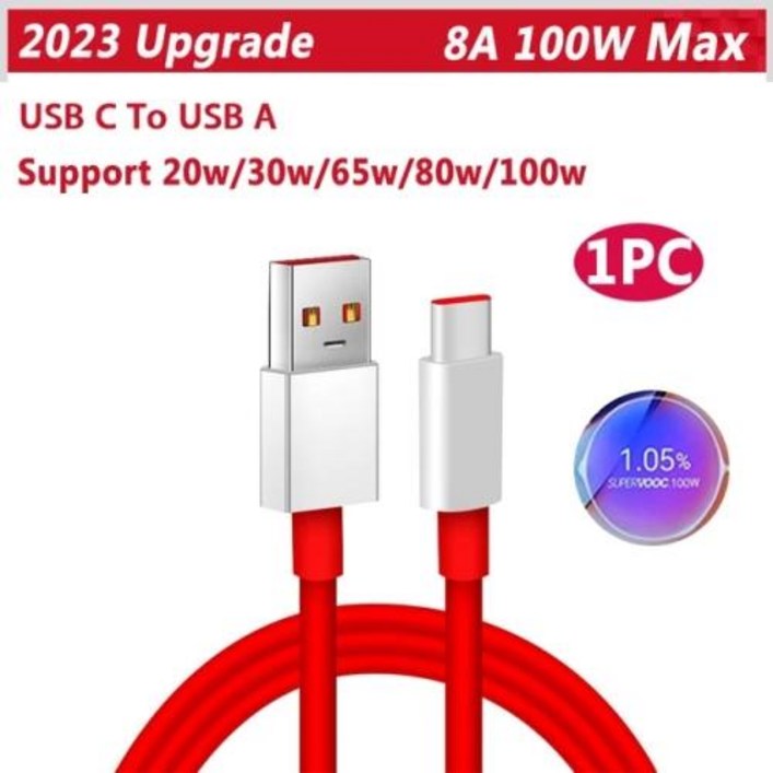 오리지널 Supervooc 워프 충전 C타입 케이블 고속 충전 충전기 Oneplus 11 10T Nord CE 3 9 USB C 케이블 80W 150W 100W 8A