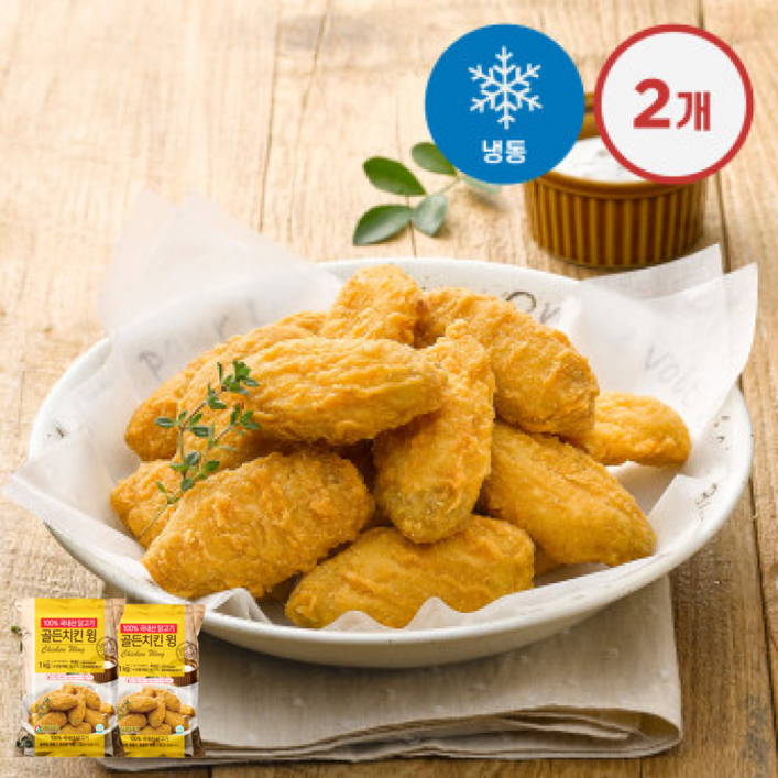 골든치킨 윙 1kg, 2팩 SET, 1kg, 2개 골든치킨 윙 1kg, 2팩 SET, 1kg, 2개