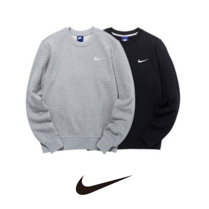 나이키 스우시 맨투맨 남자 여자 커플 공용 긴팔 러닝 런닝 티셔츠