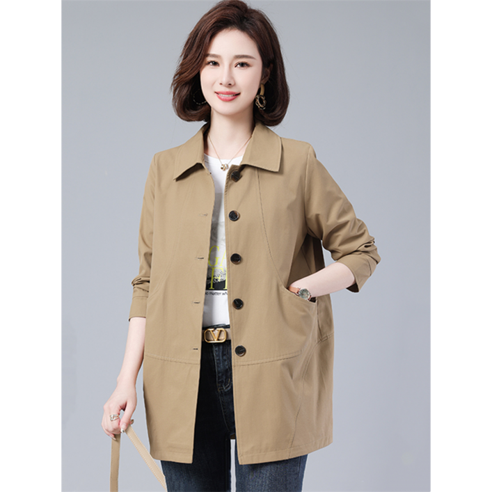 마감 세일 여성 심플 베이직 트렌치 자켓 하프 코트 점퍼 재킷 일상 기본핏 트렌치코트 상의