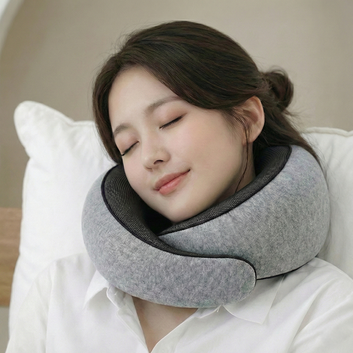 하루온 편안한 여행용 기내용 메모리폼 목베개 목쿠션