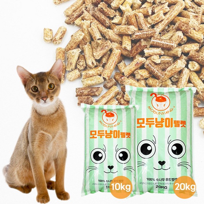 (모두팜) 모두냥이 모음 반려동물 배딩용 펠렛 우드펠렛 고양이 화장실 고양이 모래, 1개