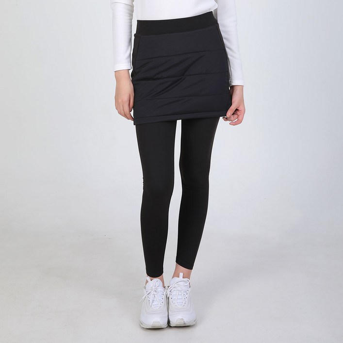 투엘라 여성 기모 밴딩 스판 패딩 치마 레깅스