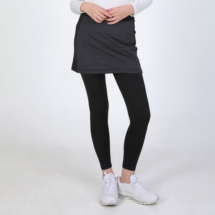 [투엘라] 여성 기모 밴딩 스판 패딩 치마 레깅스