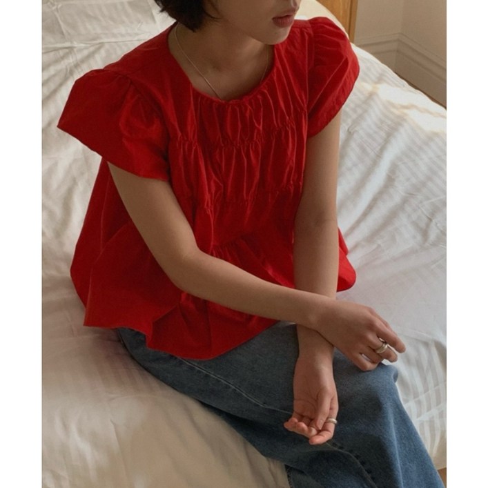 [스코프] 루루 스모크 블라우스 데이트룩 데일리룩 블라우스