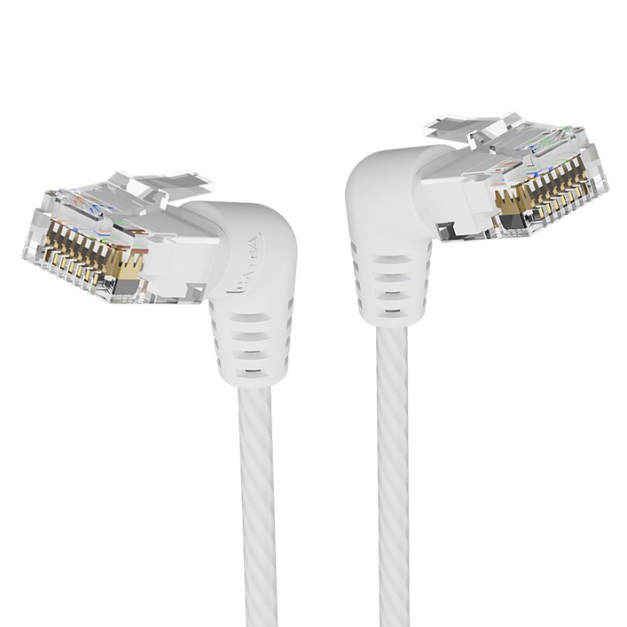 벤션 CAT6A UTP 360도 회전꺽임형 울트라슬림 초고속 기가 랜선 화이트, IBOW, 20m, 1개