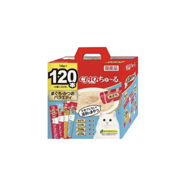 이나바 CIAO 츄르 참치 가다랑어 버라이어티 120p 이나바 CIAO 츄르 참치 가다랑어 버라이어티 120p
