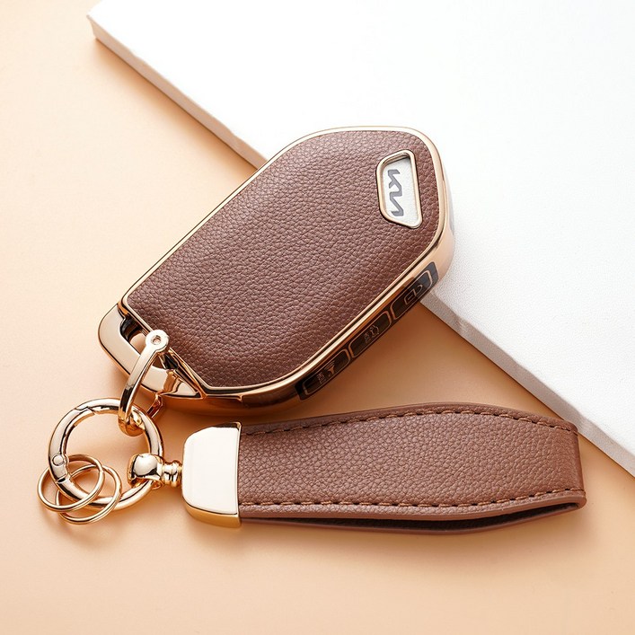 WonRay 호환 기아 가죽 키케이스 EV9 더 뉴 쏘렌토 7버튼 9버튼 더 뉴카니발 KA4 쏘렌토 MQ4