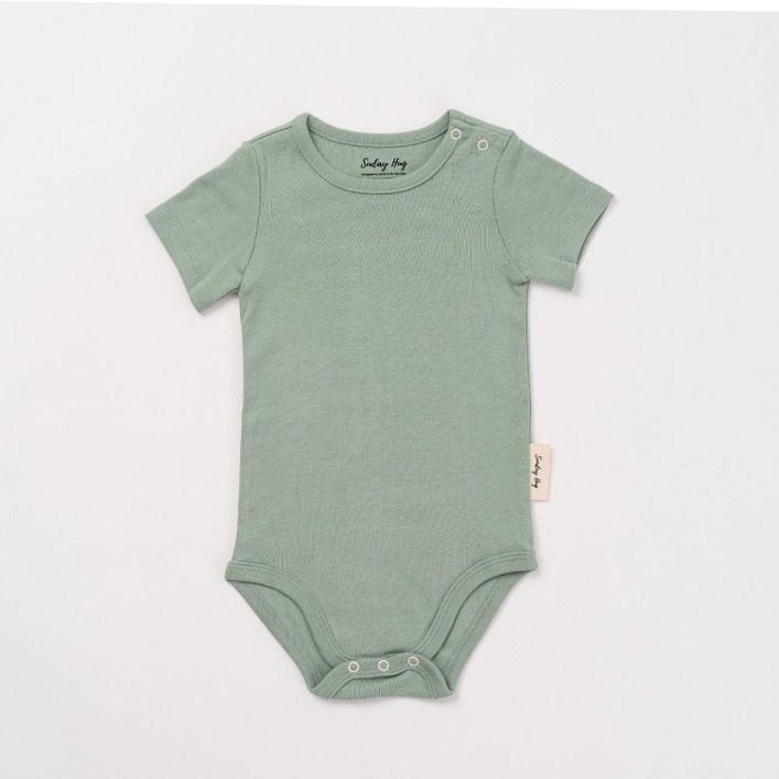 썬데이허그 반팔 바디수트 밤부 신생아 태열 아기 아가 유아 여름 옷 바디수트 출산선물