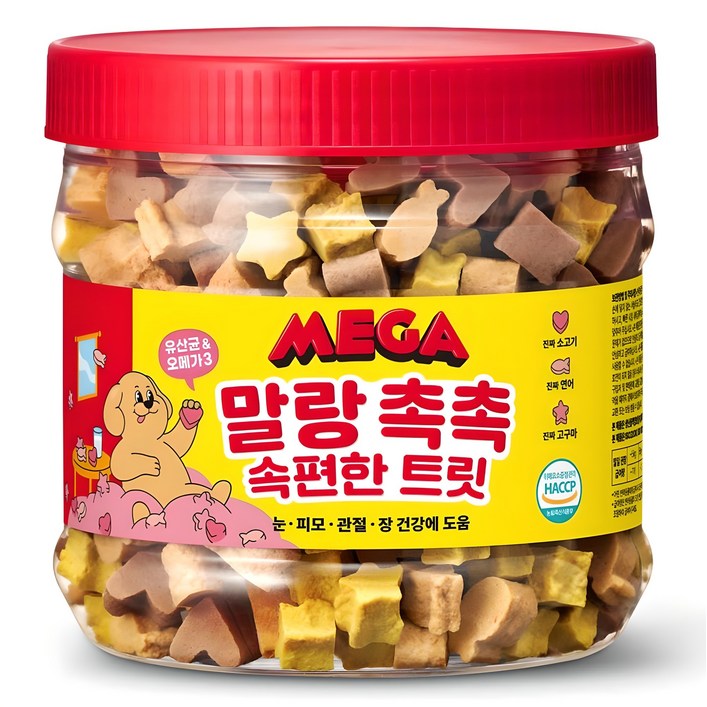 메가 강아지 간식 말랑 촉촉 속편한 노즈워크 트릿, 혼합맛소고기연어고구마, 400g, 1개
